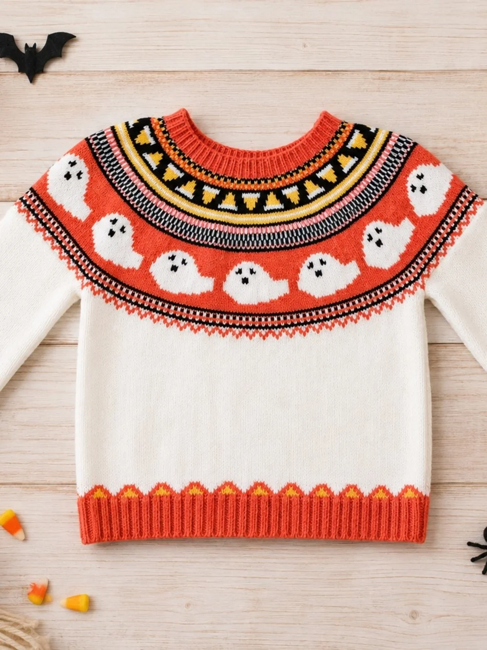 GYMBOREE BOYS GHOST HALLOWEEN SWEATER SZ 5T